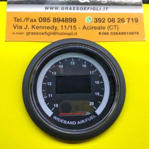 Strumento Road Italia Serie Wideband Roaditalia Oled - Manometro Misuratore Aria Benzina ( Air Fuel ) Stechiometrico Corona Nera + SONDA BOSCH 4.9  3001WB   diam.52mm 3001wb - 3002WB