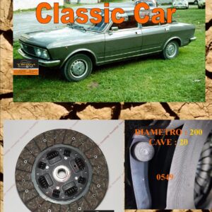 Disco Frizione Organico FIAT 132 1.6 tutti i modelli fino al 1974 diametro 200 cave 20 - NUOVA PRODUZIONE 100% MADE IN ITALY - 0549