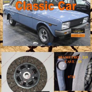 Disco Frizione Organico FIAT 131 MIRAFIORI 1.6S 5 SPEED dal 1974 > 1985 diametro 215 cave 20 - NUOVA PRODUZIONE 100% MADE IN ITALY - 0732
