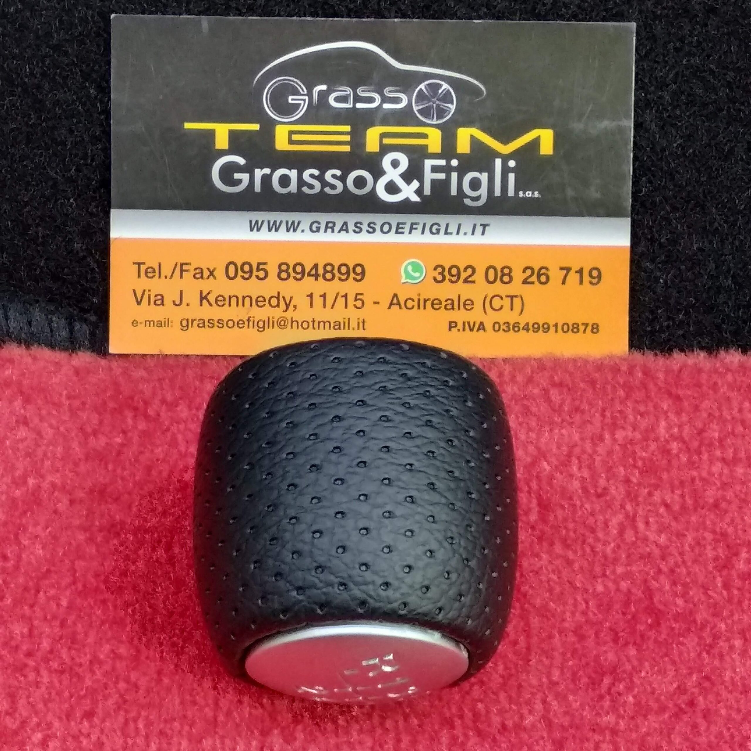 thumbnail image 2 of 6 Speed Red Stitch PU Leather Gear Shift Knob For Alfa Romeo 159 Brera Spider (46mm) 2 of 3