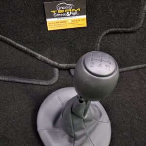 Pomello Leva Cambio Marce + Cuffia Specifico per Fiat Panda 169 II dal 2003 > 2011 Manuale a 5 Velocità Gear Shift Knob + Cuffietta colore Grigio 6930031
