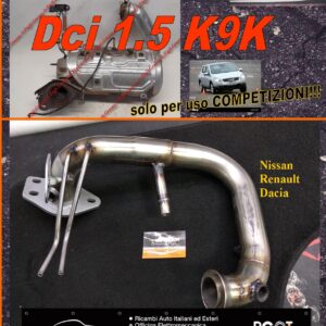 Tubo Libero per Sostituzione FAP - DPF - Filtro Antiparticolato USO ESCLUSIVO COMPETIZIONI!!! Motori K9K Renault Dacia Nissan Mercedes 1.5 Dci Rimozione Catalizzatore Defap Decat