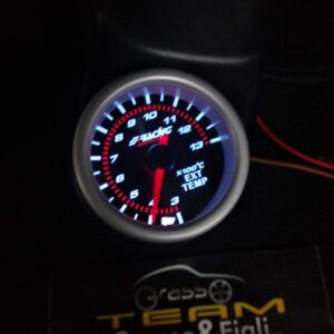 Strumento Simoni Racing Rotondo diametro 52mm EGT / Racing Manometro indicatore temperatura gas scarico EGT Analogico A LED Incluso SONDA GT/A