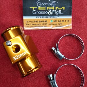 Raccordo a T per tubazione acqua - manicotto per montaggio sensore (Filettatura 1/8 NPT) manometro temperatura acqua completo di fascette per tubo diametro 32mm DP3732