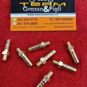 Adattatore Innesto Rapido per Tubazione Manometri Pressione Turbo / Wastegate con Filettatura e Raccordo Tubo - Filettatura M6 Innesto Diametro 6 / M6/6