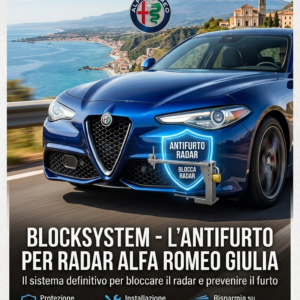 Antifurto Block System Blindatura Corazzata per Protezione Radar Alfa Romeo Giulia BlocksystemRadar
