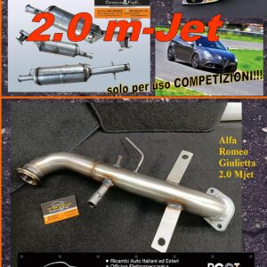 Tubo Libero per Sostituzione FAP - DPF -  Filtro Antiparticolato USO ESCLUSIVO COMPETIZIONI!!! Alfa Romeo Giulietta 2.0 M-Jet -  Rimozione Catalizzatore Defap - Decat