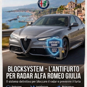 Antifurto Block System Blindatura Corazzata per Protezione Radar Alfa Romeo Giulia Veloce BlocksystemRadar