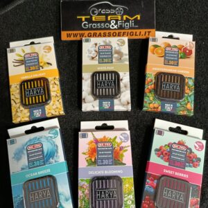 Profumatore da bocchetta per auto e camper o Piccoli Ambienti MaFra Harya – Sweet Berries – White Puff – Mediterranean Garden – Vaniglia Vanilla Delight – Ocean Breeze – Delicate Blooming - Profumo a Diffusione Naturale